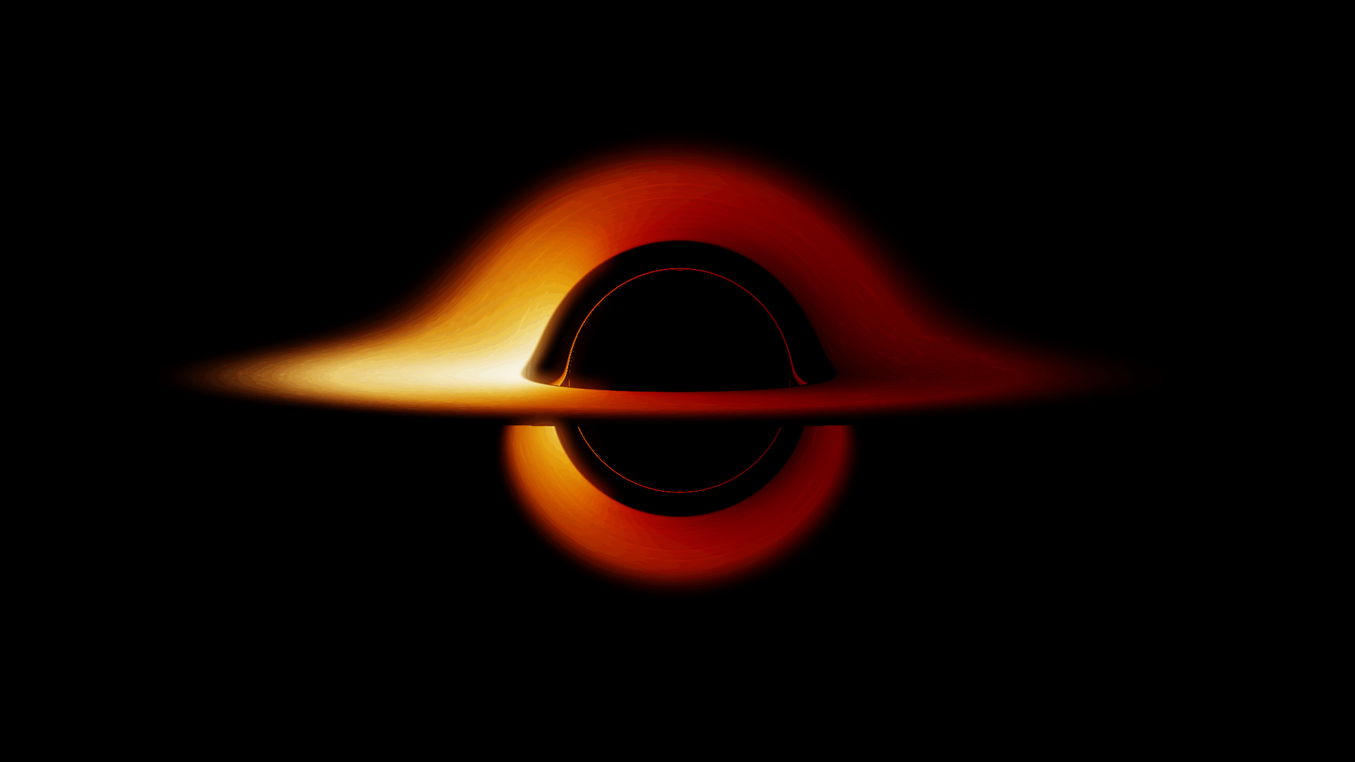 Black hole gravitational lensing simulation